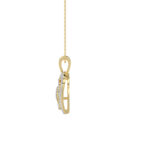 LADIES PENDANT 0.20CT ROUND DIAMOND 14K YELLOW GOLD - Image 2