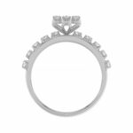 LADIES TRIO RING 1.30CT ROUND DIAMOND 10K WHITE GOLD - Image 2