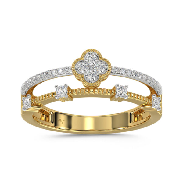 LADIES RING 0.20CT ROUND DIAMOND 14K YELLOW GOLD