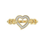 LADIES RING 0.05CT ROUND DIAMOND 10K YELLOW GOLD - Image 5