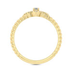 LADIES RING 0.15CT ROUND DIAMOND 10K YELLOW GOLD - Image 2