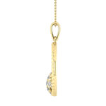 LADIES PENDANT WITH CHAIN 0.25CT ROUND DIAMOND 10K YELLOW GOLD - Image 3