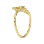 LADIES RING 0.15CT ROUND DIAMOND 10K YELLOW GOLD - Image 4
