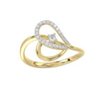 LADIES RING 0.15CT ROUND DIAMOND 10K YELLOW GOLD