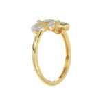 LADIES RING 0.15CT ROUND DIAMOND 10K YELLOW GOLD - Image 4