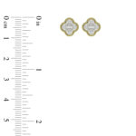 LADIES EARRING 0.25CT ROUND/BAGUETTE DIAMOND 10K YELLOW GOLD - Image 4