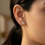 LADIES EARRING 0.25CT ROUND DIAMOND 10K YELLOW GOLD - Image 5