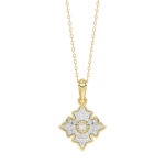 LADIES PENDANT 0.25CT ROUND DIAMOND 10K YELLOW GOLD