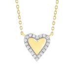 LADIES NECKLACE 0.10CT ROUND DIAMOND 10K YELLOW GOLD