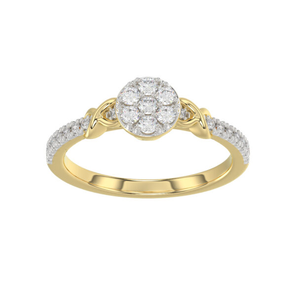 LADIES RING 0.33CT ROUND DIAMOND 10K YELLOW GOLD